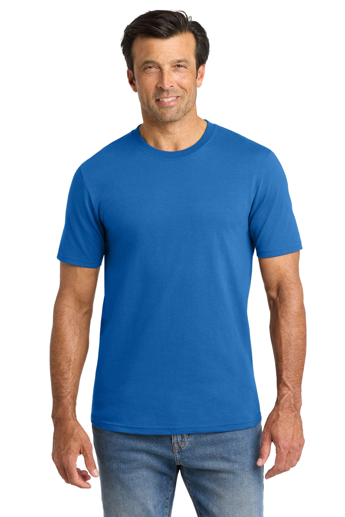 Custom logo Volunteer Knitwear™ Chore Tee VL60 in True Royal