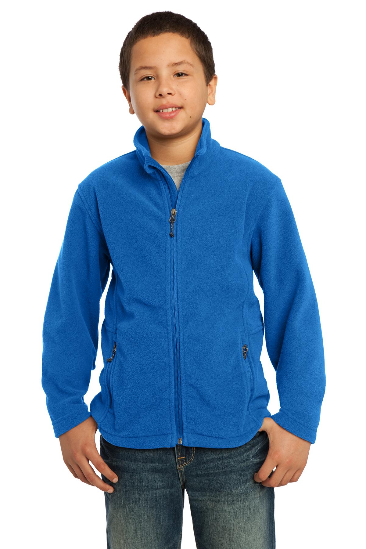 Custom logo Port Authority® Youth Value Fleece Jacket. Y217 in True Royal
