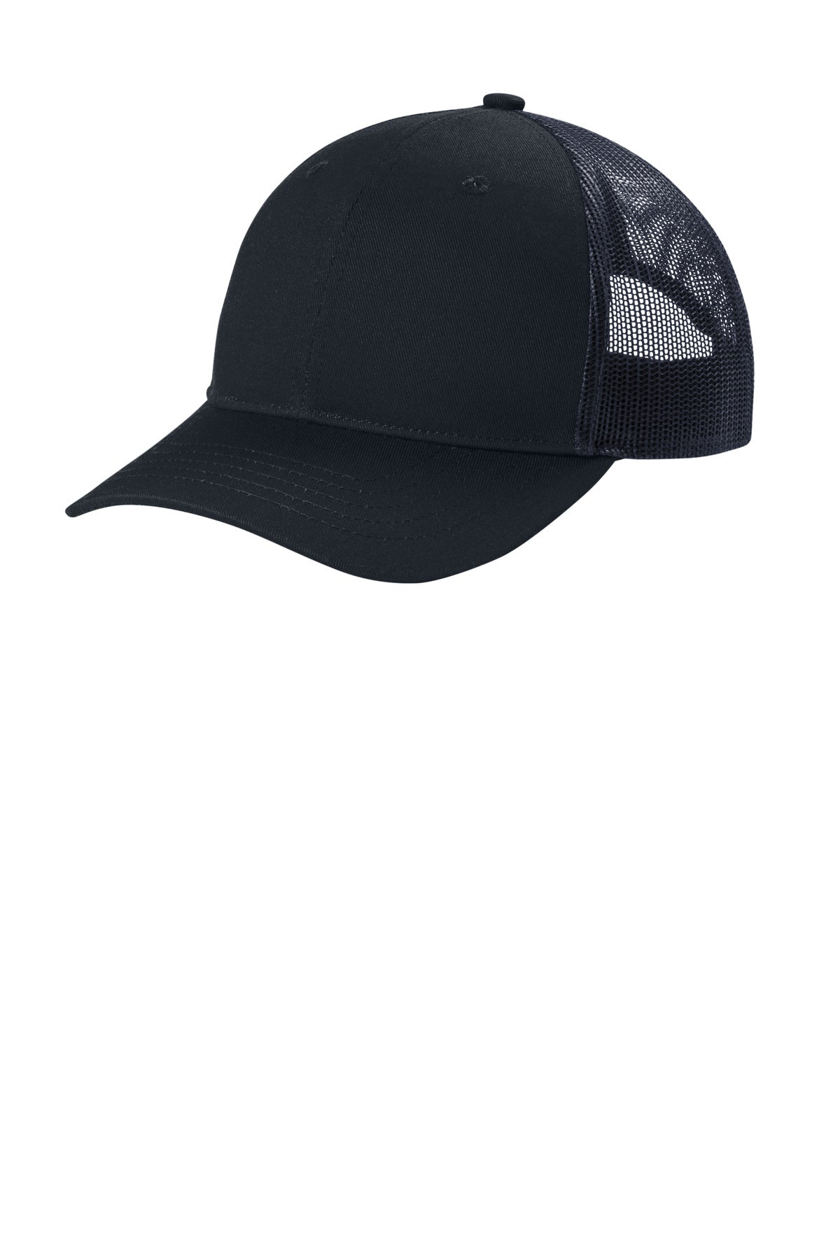 Custom logo Port Authority® Youth Snapback Trucker Cap YC402 in Rich Navy