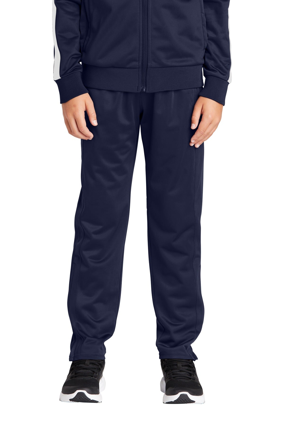 Custom logo Sport-Tek ® Youth Tricot Track Jogger. YPST95 in True Navy