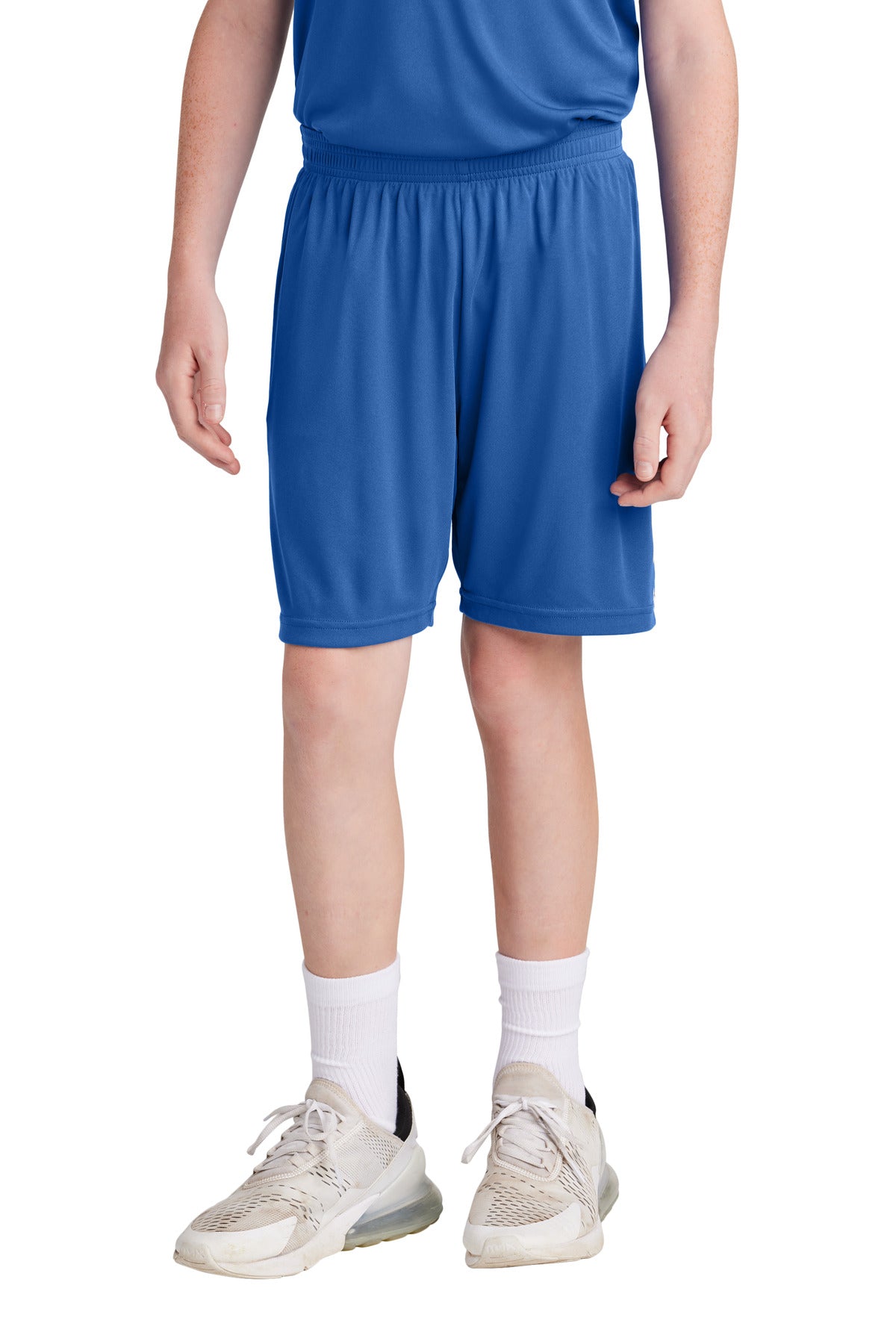 Custom logo Sport-Tek® Youth Competitor™ United 5  Short YST103 in True Royal/ White