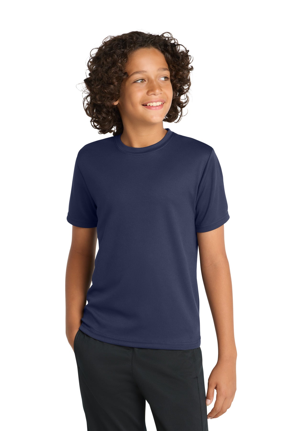 Custom logo Sport-Tek® Youth PosiCharge® RacerMesh® Tee. YST340 in True Navy