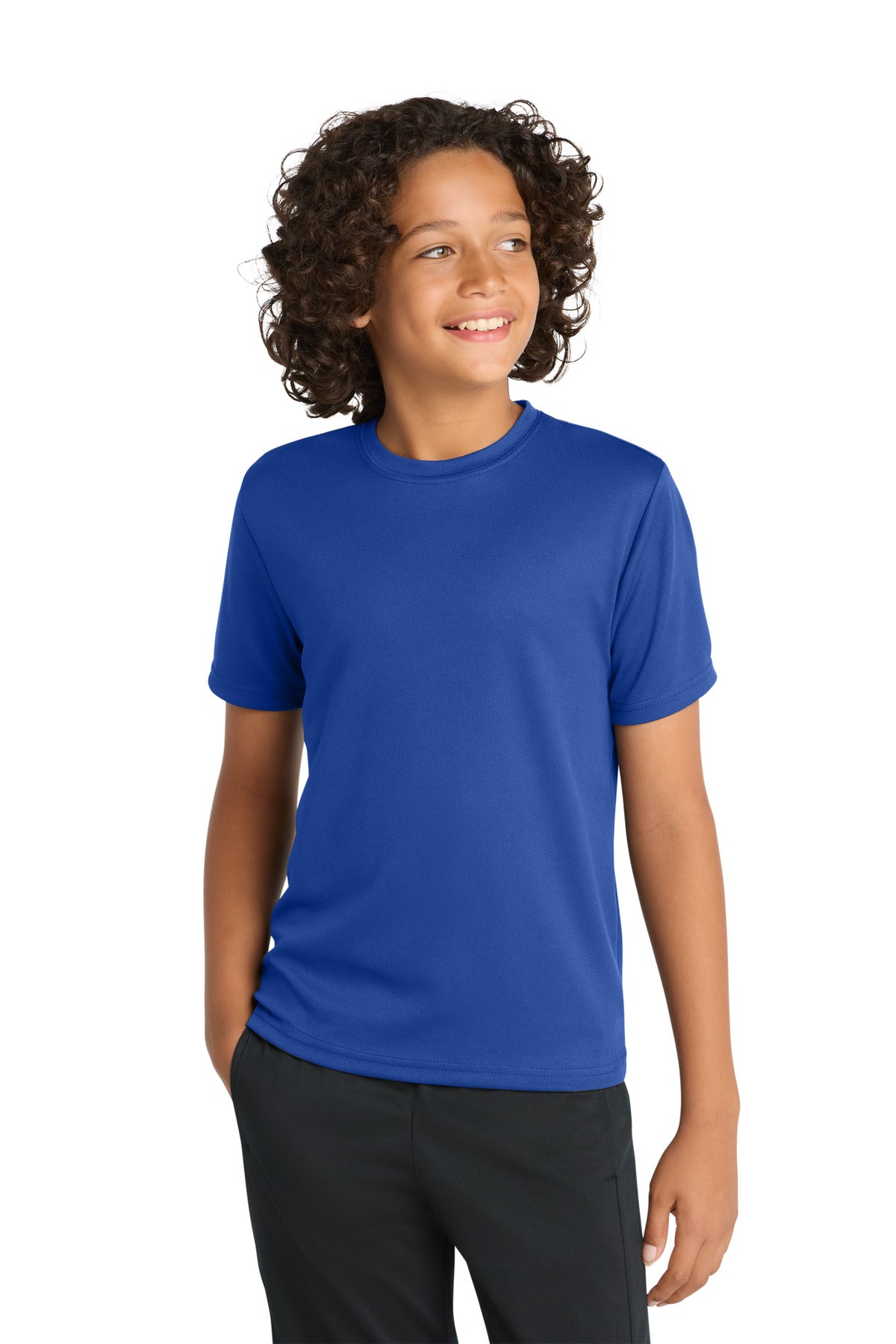 Custom logo Sport-Tek® Youth PosiCharge® RacerMesh® Tee. YST340 in True Royal