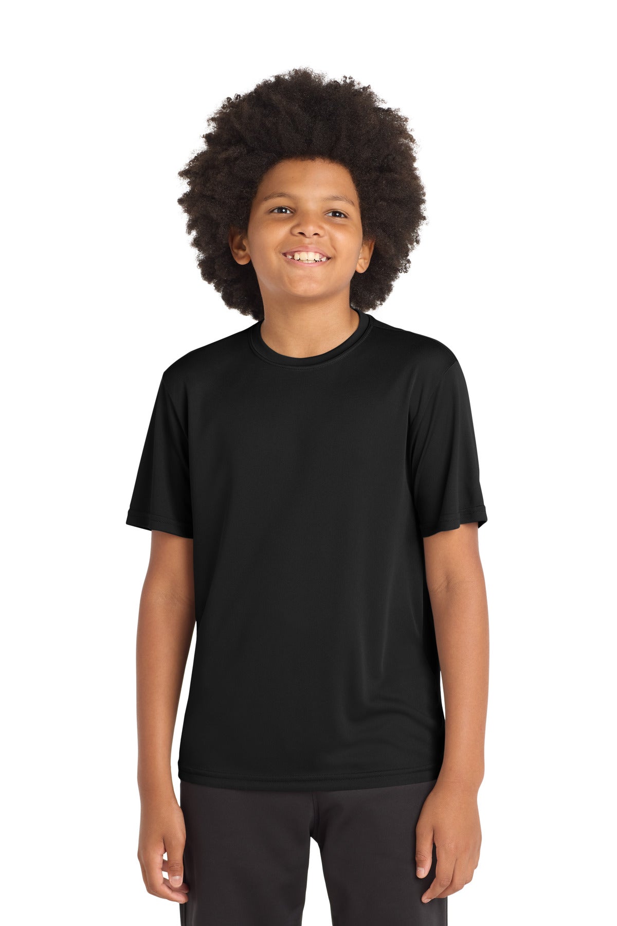 Custom logo Sport-Tek® Youth PosiCharge® Competitor™ Tee. YST350 in Black