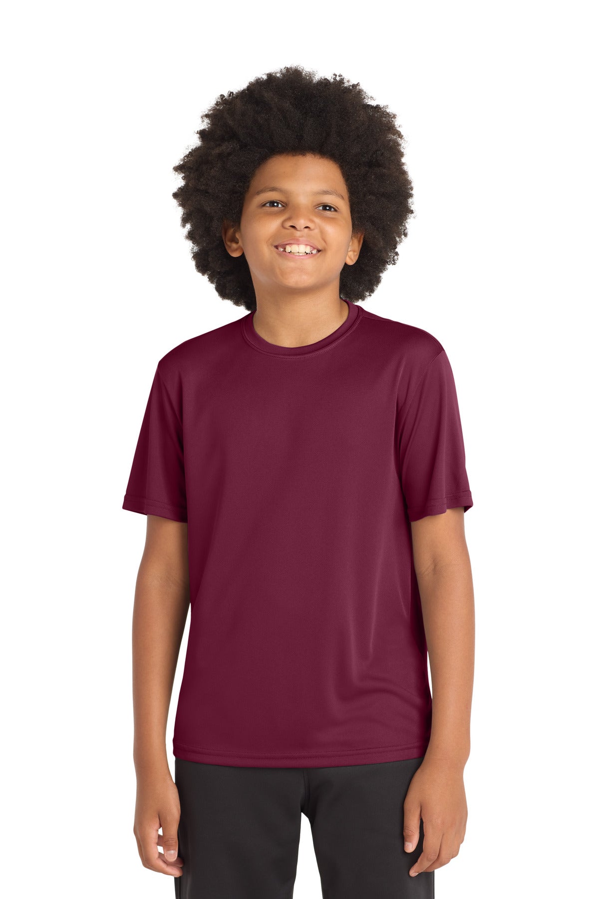 Custom logo Sport-Tek® Youth PosiCharge® Competitor™ Tee. YST350 in Cardinal