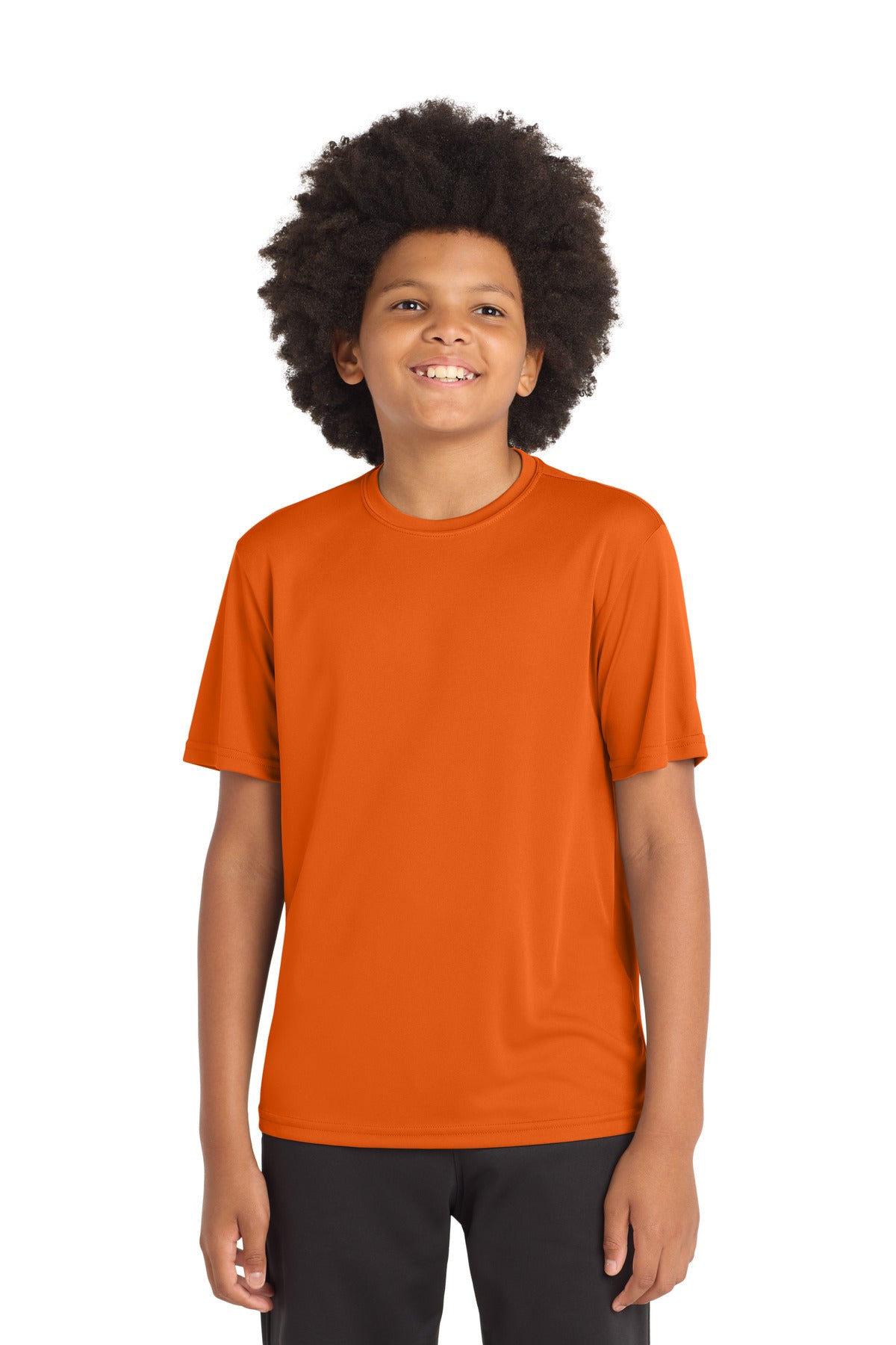 Custom logo Sport-Tek® Youth PosiCharge® Competitor™ Tee. YST350 in Deep Orange