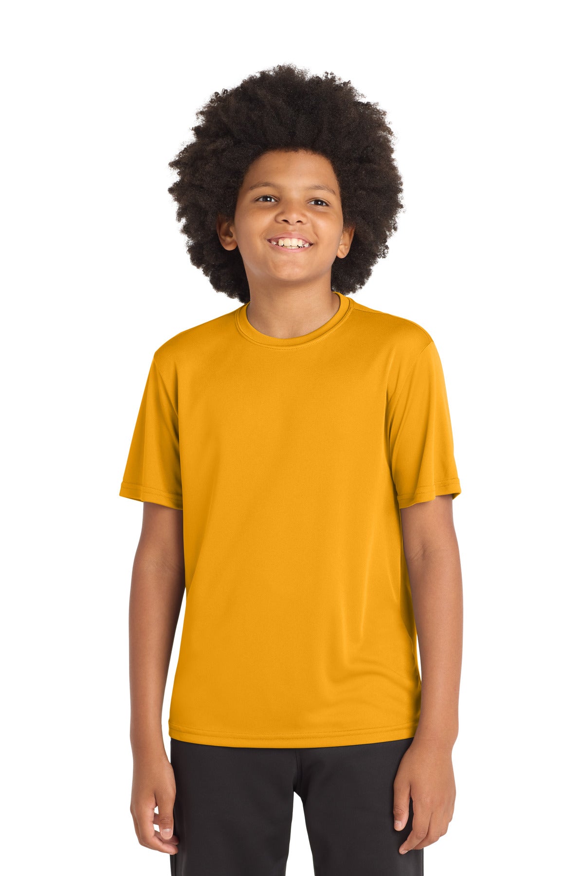 Custom logo Sport-Tek® Youth PosiCharge® Competitor™ Tee. YST350 in Gold