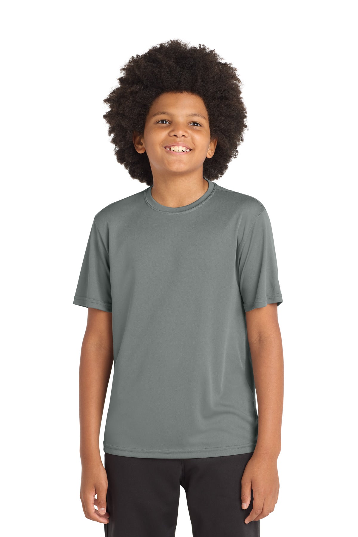 Custom logo Sport-Tek® Youth PosiCharge® Competitor™ Tee. YST350 in Grey Concrete