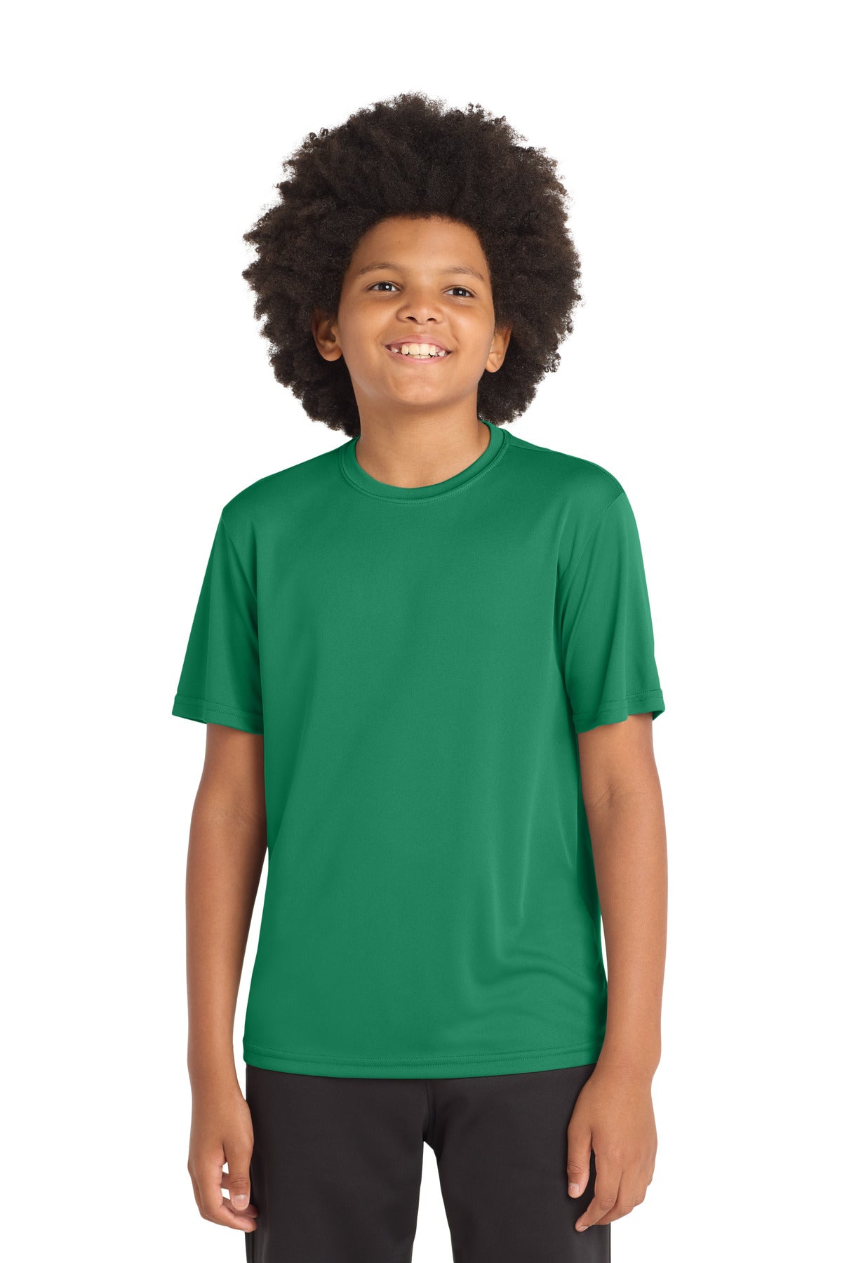 Custom logo Sport-Tek® Youth PosiCharge® Competitor™ Tee. YST350 in Kelly Green