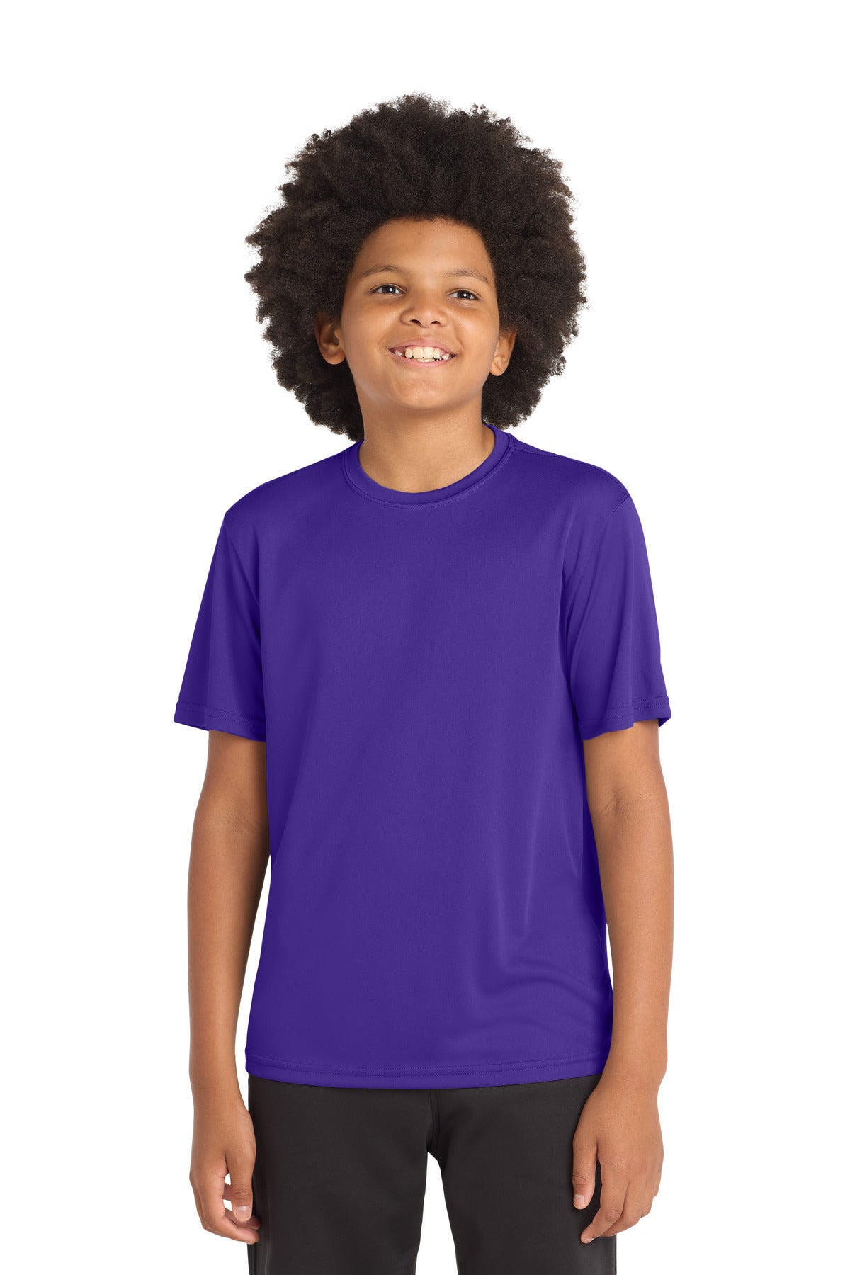 Custom logo Sport-Tek® Youth PosiCharge® Competitor™ Tee. YST350 in Purple