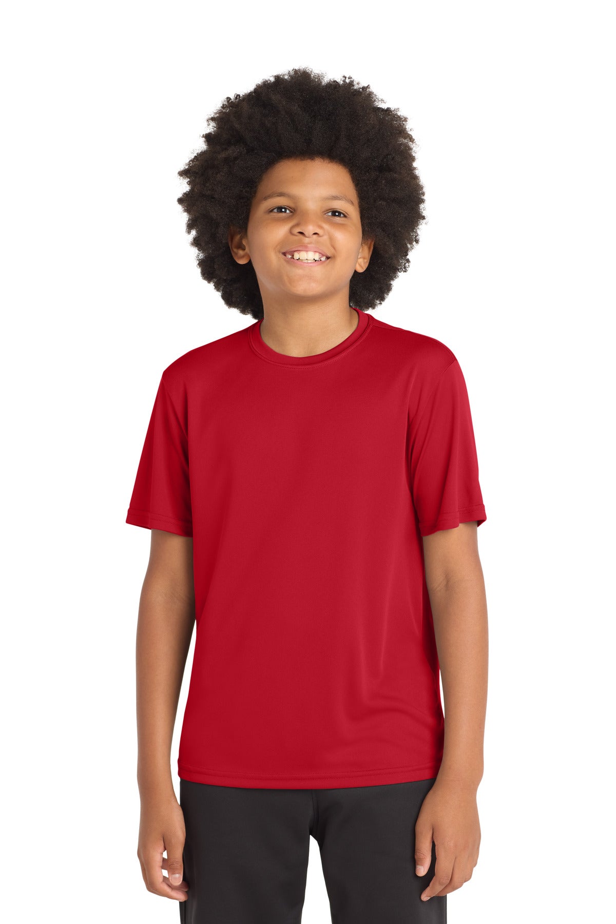 Custom logo Sport-Tek® Youth PosiCharge® Competitor™ Tee. YST350 in True Red