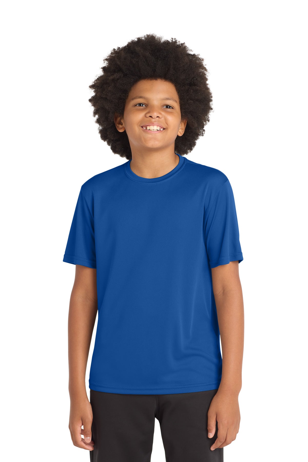 Custom logo Sport-Tek® Youth PosiCharge® Competitor™ Tee. YST350 in True Royal