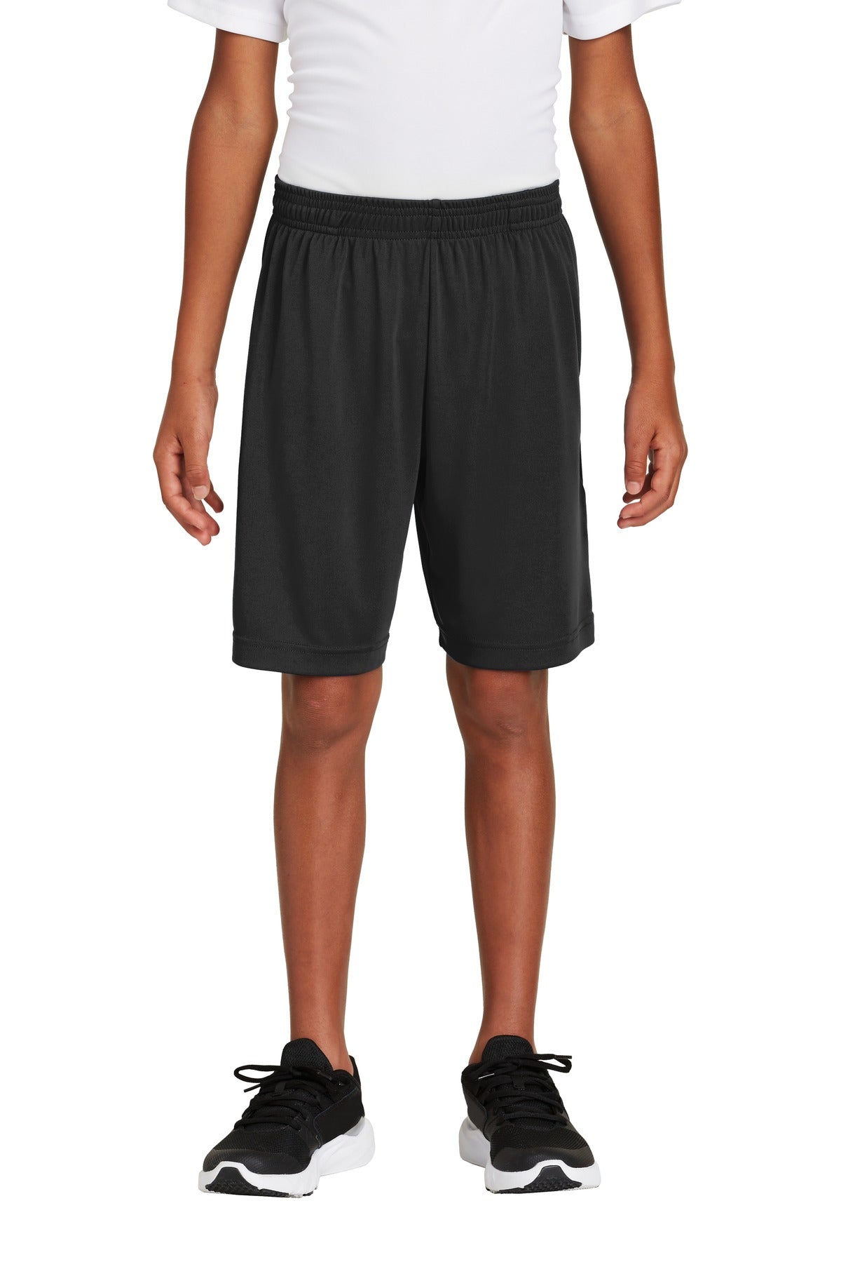 Custom logo Sport-Tek ® Youth PosiCharge ® Competitor ™ Pocketed Short. YST355P in Black