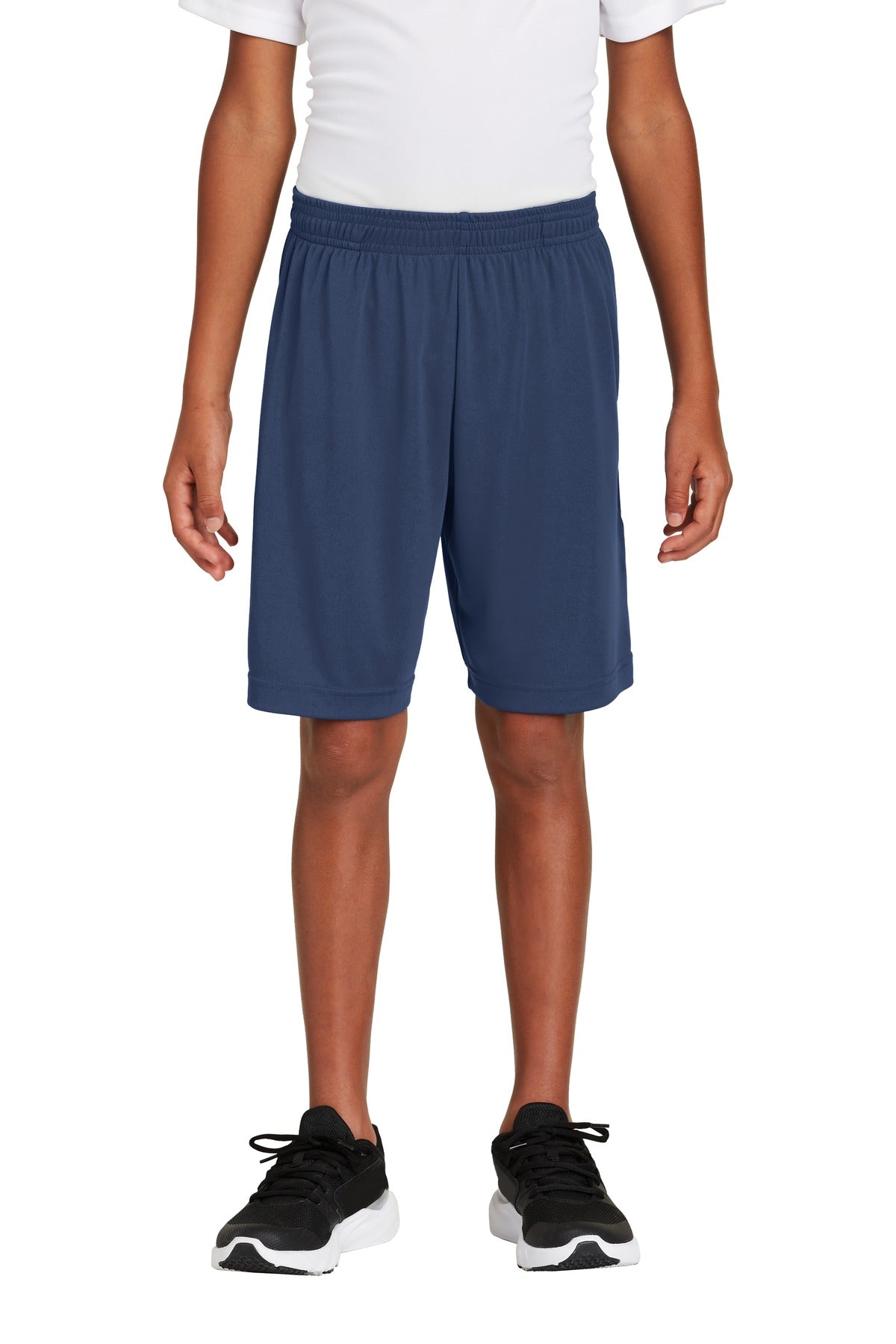 Custom logo Sport-Tek ® Youth PosiCharge ® Competitor ™ Pocketed Short. YST355P in True Navy