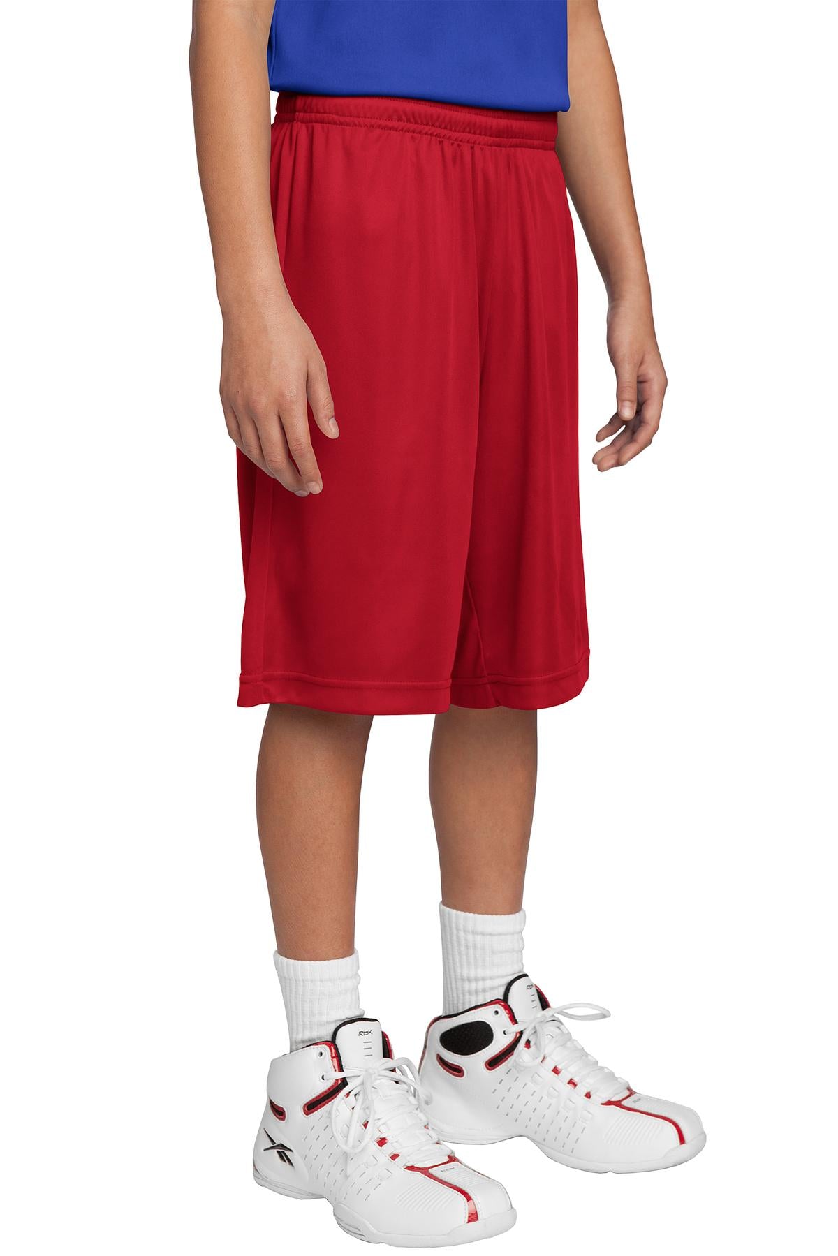 Custom logo Sport-Tek® Youth PosiCharge® Competitor™ Short. YST355 in True Red