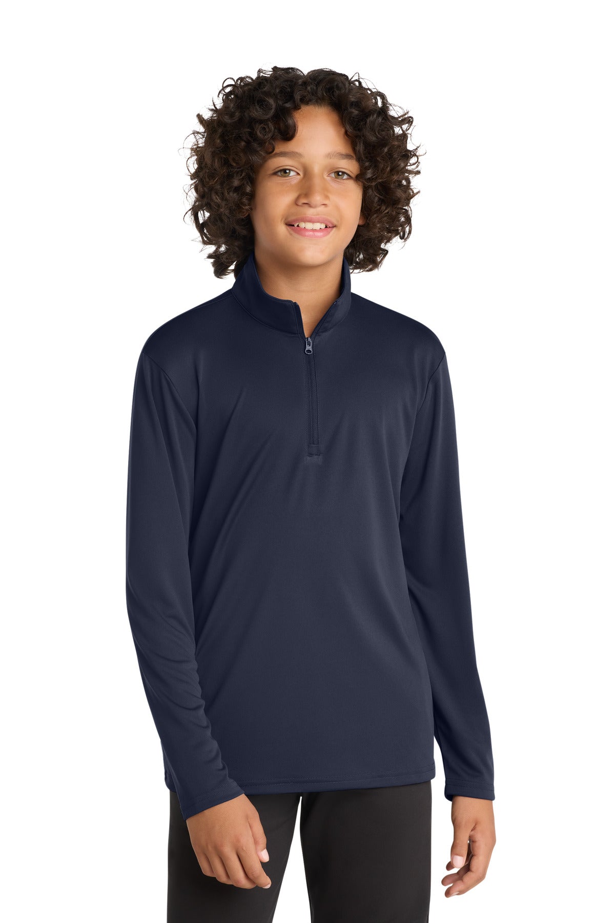 Custom logo Sport-Tek ® Youth PosiCharge ® Competitor ™ 1/4-Zip Pullover. YST357 in True Navy