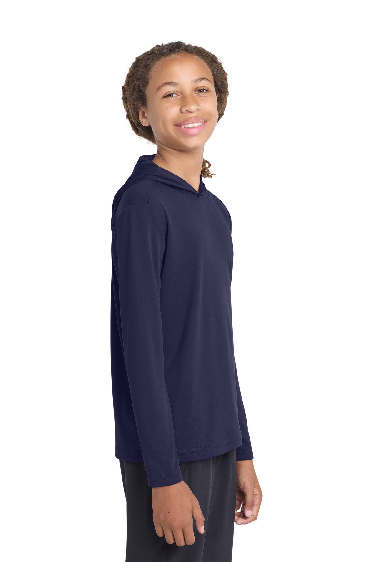 Custom logo Sport-Tek ® Youth PosiCharge ® Competitor ™ Hooded Pullover. YST358 in True Navy