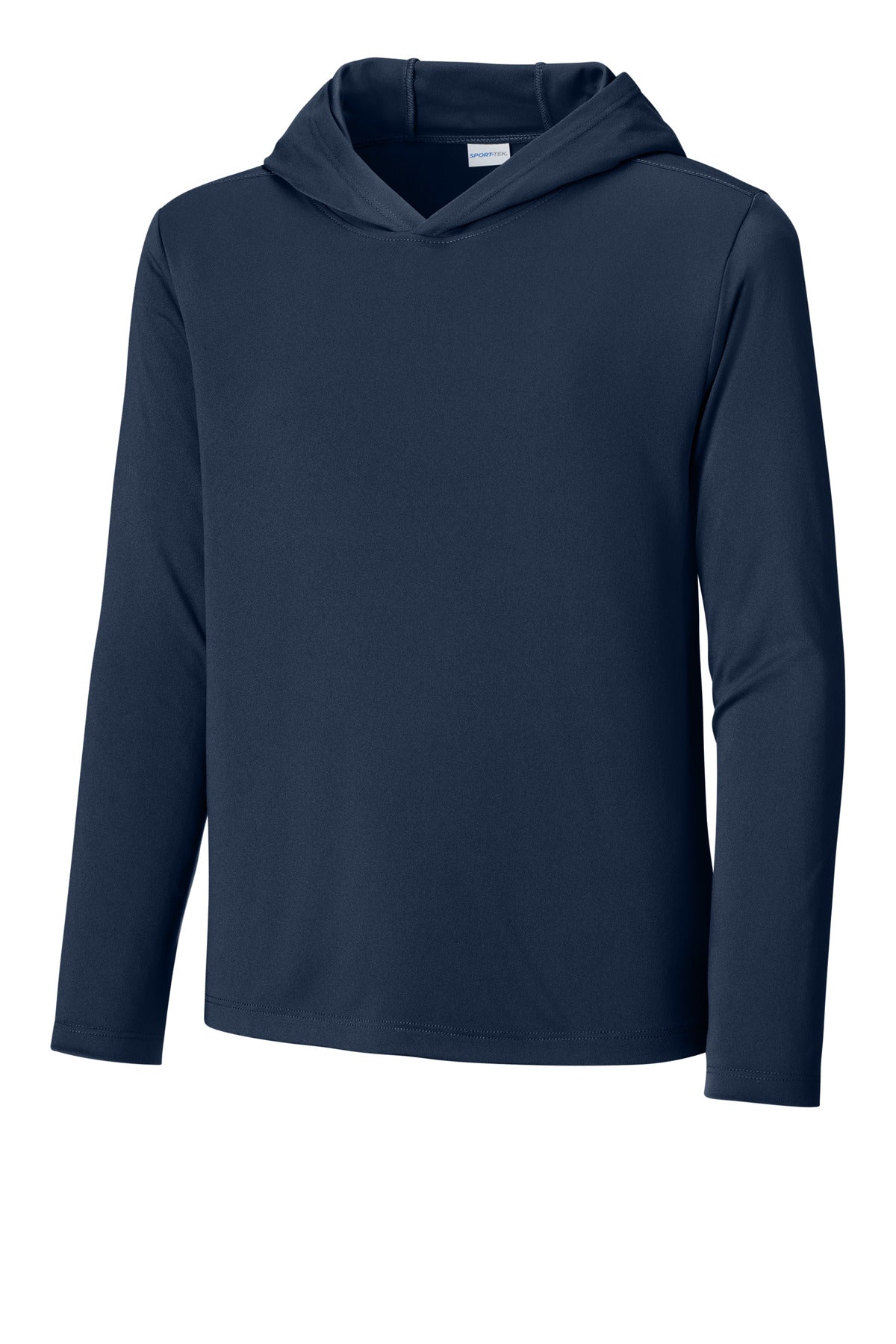 Custom logo Sport-Tek® Youth Posi-UV® Pro Long Sleeve Hoodie YST420LSH in True Navy