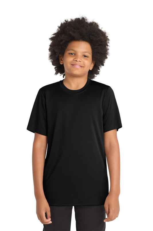 Custom logo Sport-Tek ® Youth Posi-UV® Pro Tee. YST420 in Black