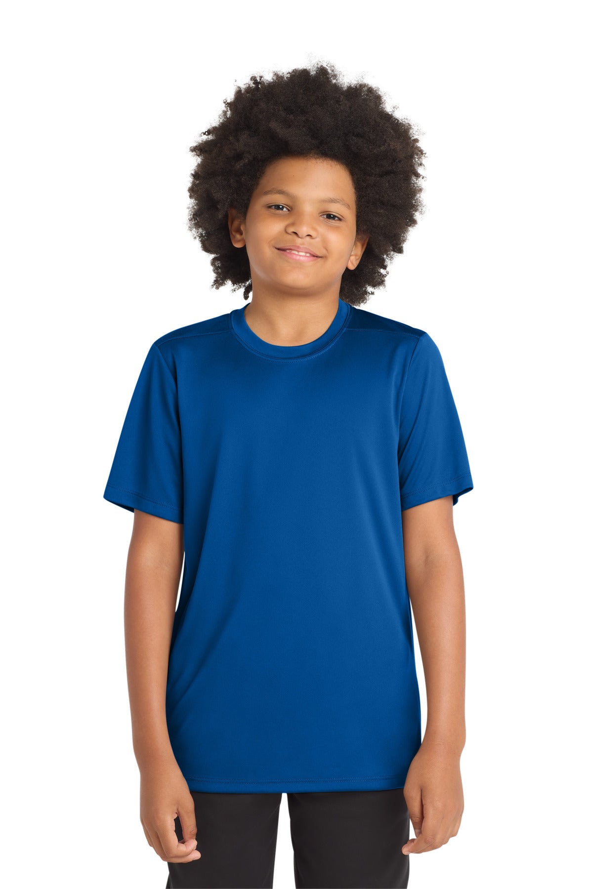 Custom logo Sport-Tek ® Youth Posi-UV® Pro Tee. YST420 in True Royal