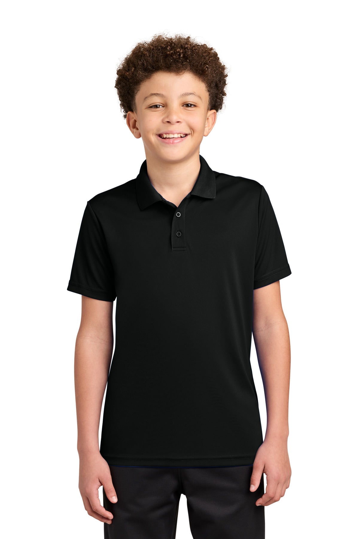 Custom logo Sport-Tek® Youth Competitor™ Polo YST550 in Black