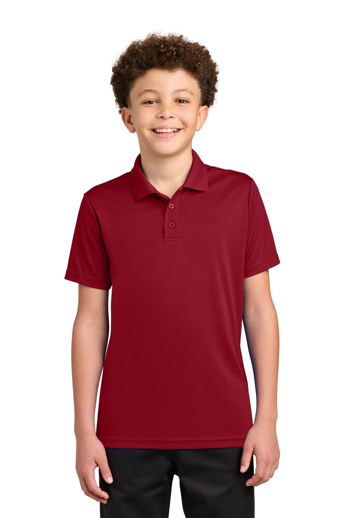 Custom logo Sport-Tek® Youth Competitor™ Polo YST550 in Deep Red