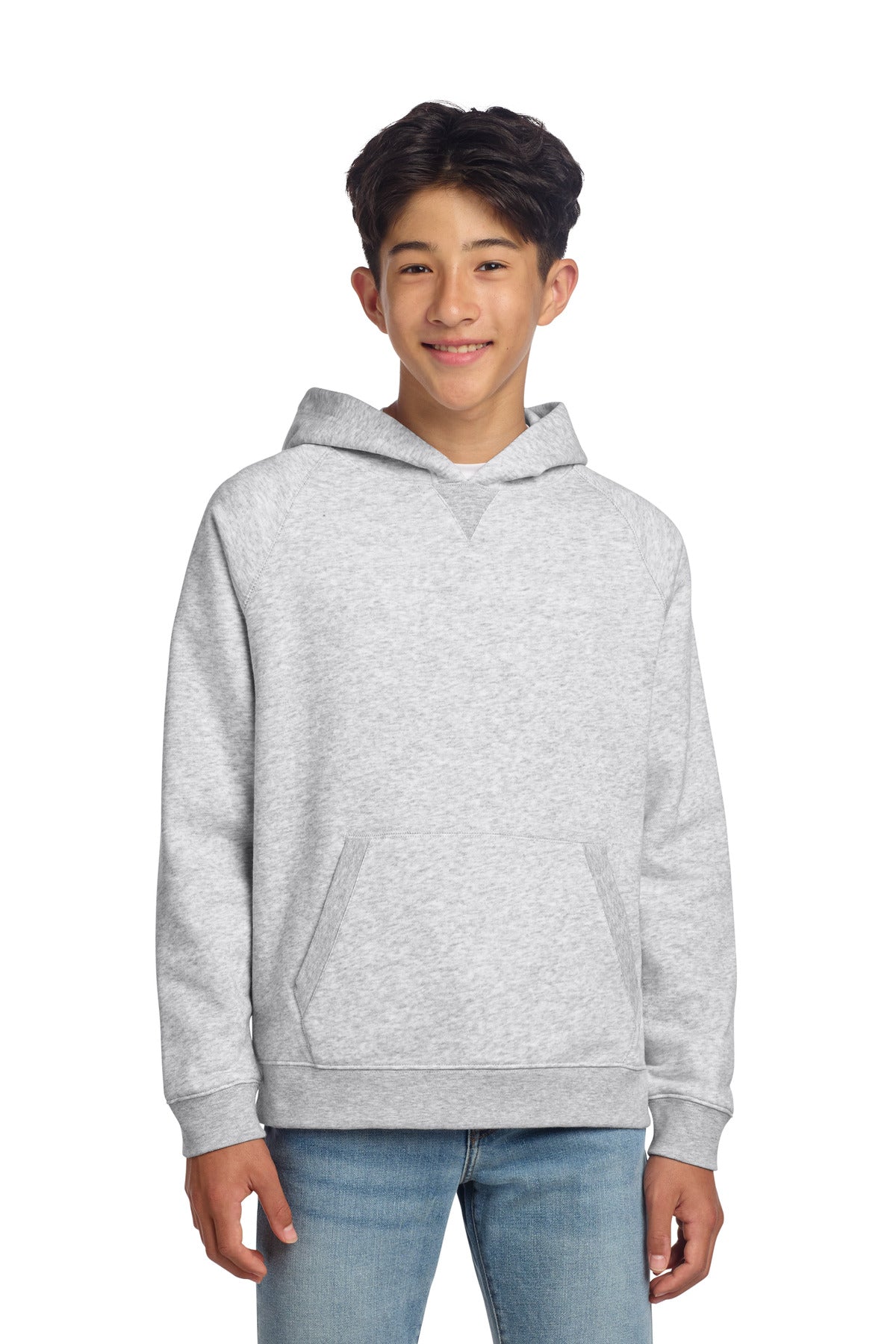 Custom logo Sport-Tek® Youth Drive Fleece Pullover Hoodie YSTF200 in Athletic Heather