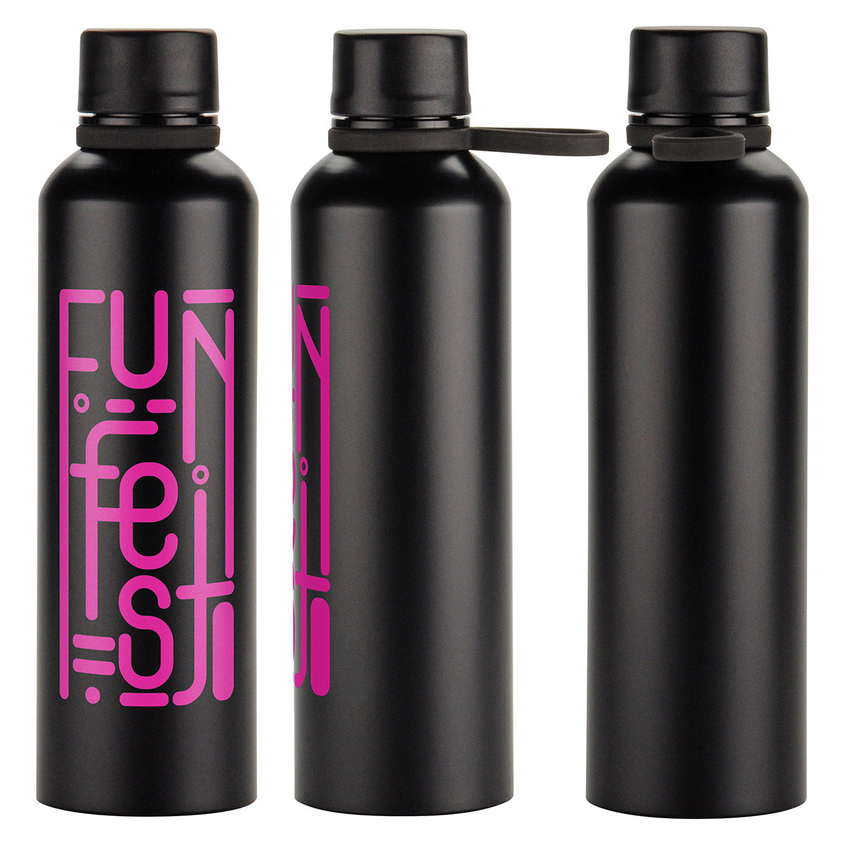 Avento 25 oz Recycled Aluminum Bottle with Silicone Loop