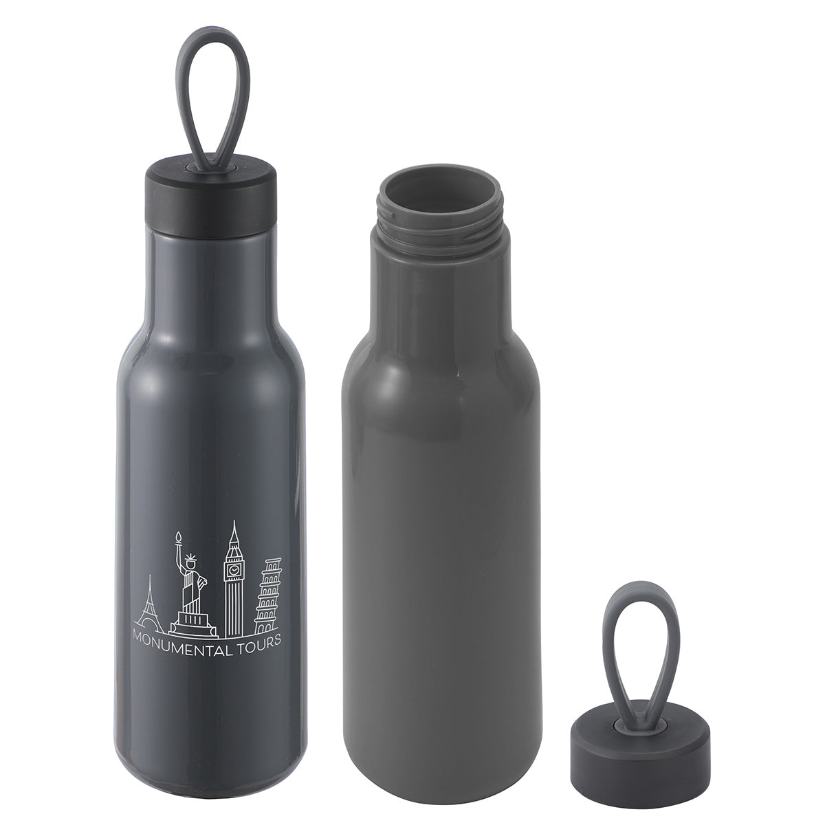 Cameo 23 oz PLA Sports Bottle with Silicone Loop Handle