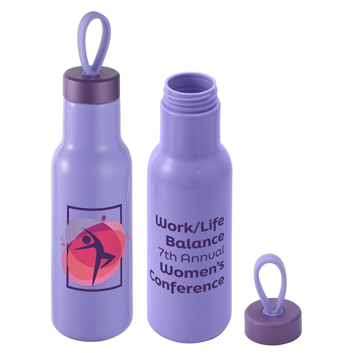 Cameo 23 oz PLA Sports Bottle with Silicone Loop Handle