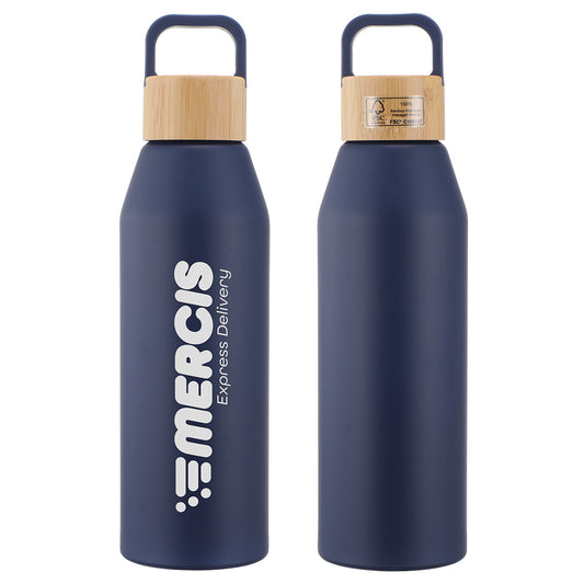 Clive 24 oz Recycled Aluminum Bottle with Bamboo Lid