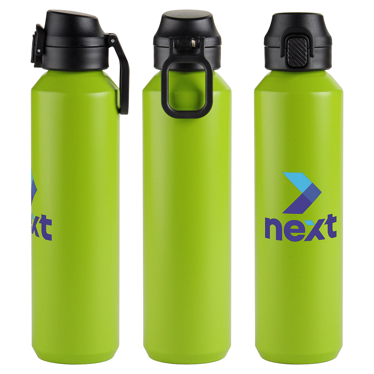 Nexus 27 oz Recycled Aluminum Bottle with Flip-Top Lid and Carabiner