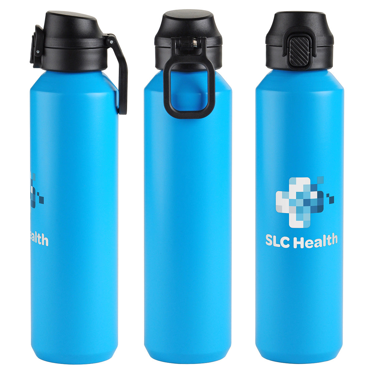 Nexus 27 oz Recycled Aluminum Bottle with Flip-Top Lid and Carabiner