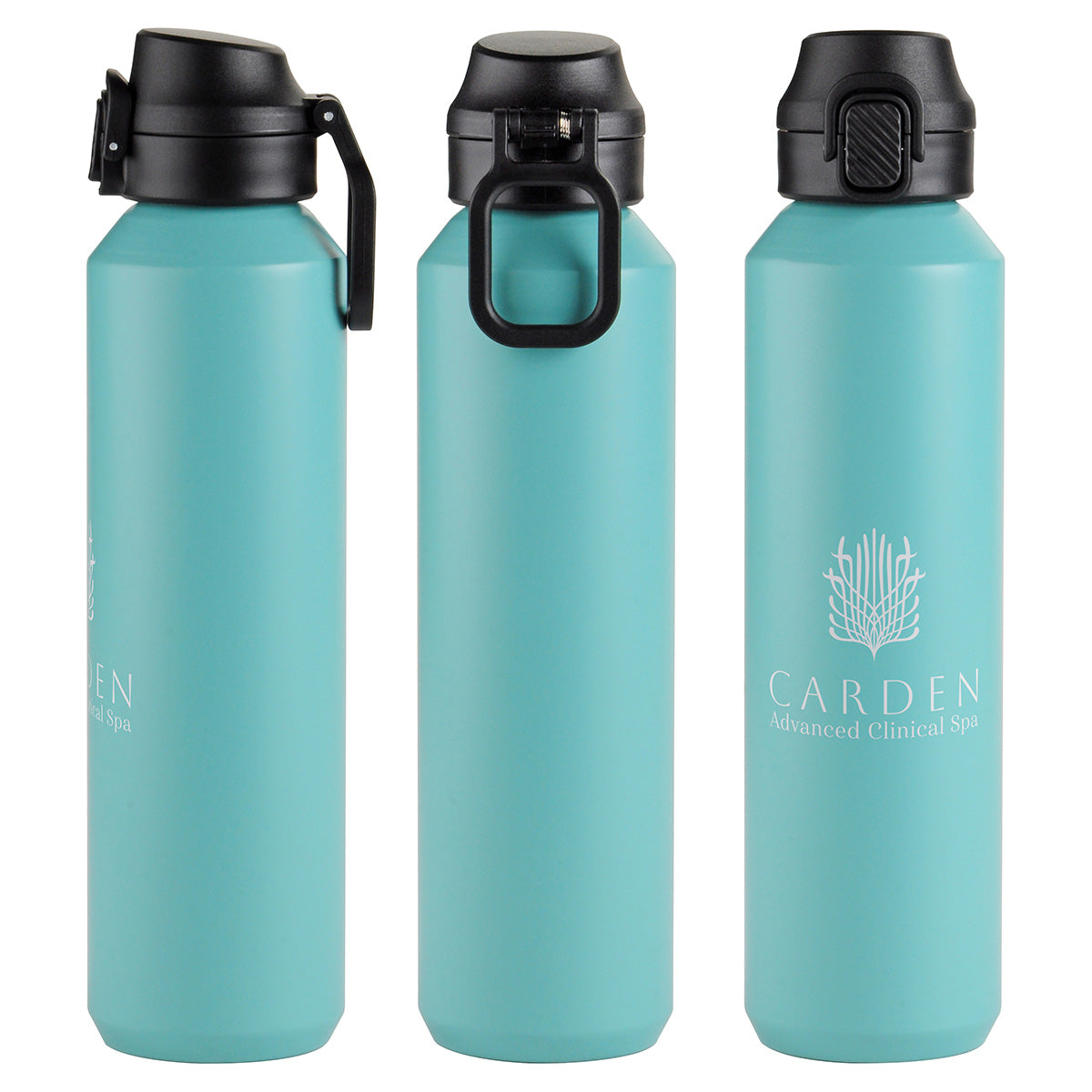 Nexus 27 oz Recycled Aluminum Bottle with Flip-Top Lid and Carabiner