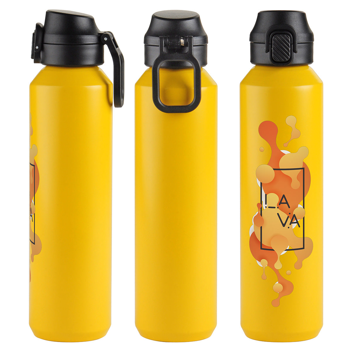 Nexus 27 oz Recycled Aluminum Bottle with Flip-Top Lid and Carabiner