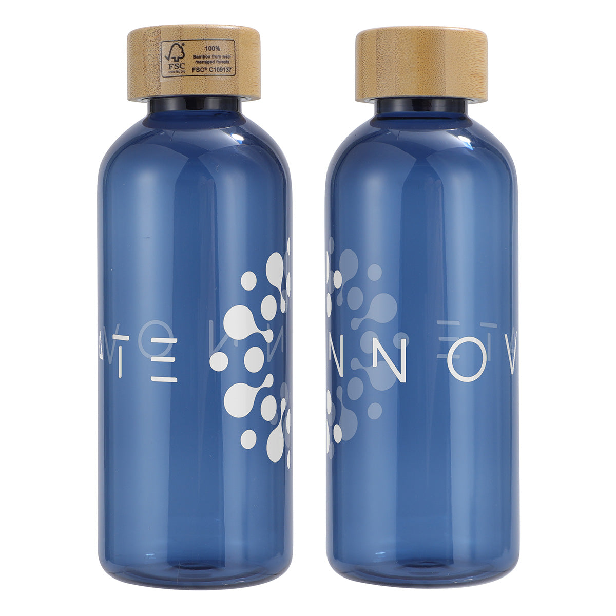 Vida 22 oz RPET Reusable Sports Bottle w/ Bamboo Lid