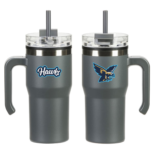 Outback 20 oz Stainless Steel/Polypropylene Mug with Lid and Straw