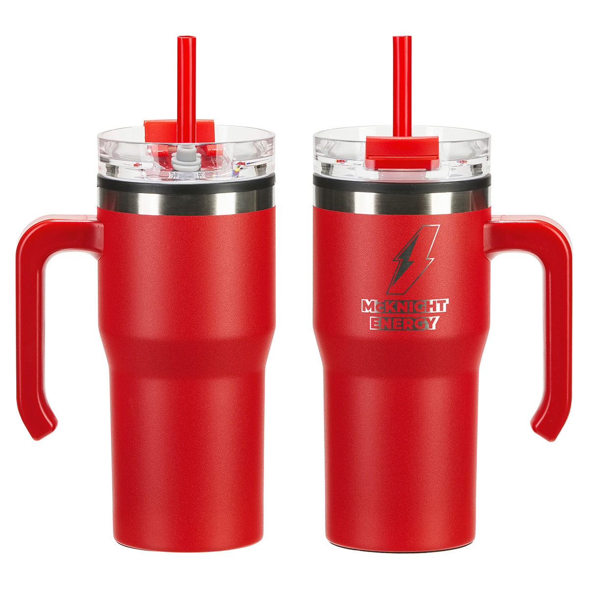 Outback 20 oz Stainless Steel/Polypropylene Mug with Lid and Straw
