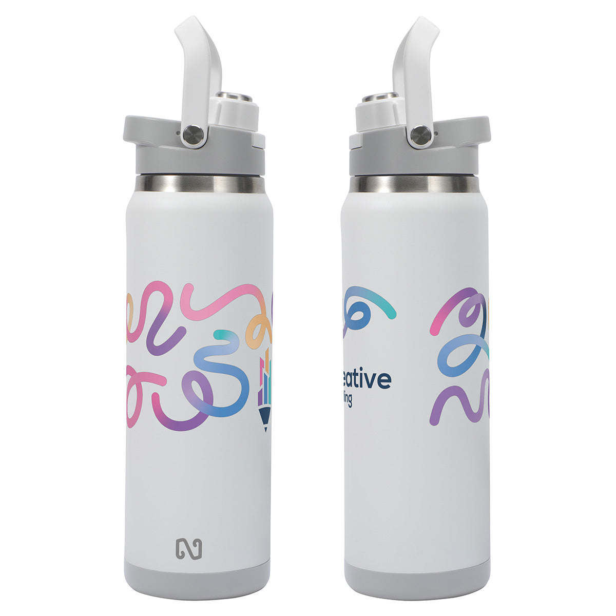 NAYAD® Crusade 28 oz Stainless Steel Double-Wall Vacuum Insulated Bottle with Hidden Cup