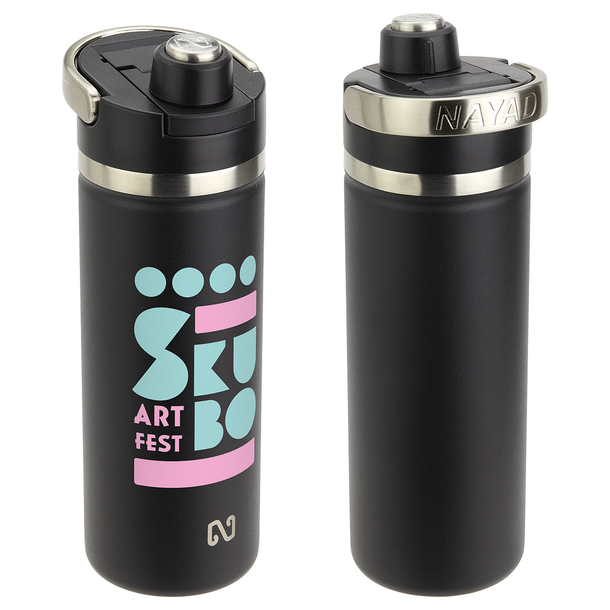 NAYAD® Traveler 18 oz Stainless Double-wall Vacuum Insulated Bottle with Twist-Top Spout