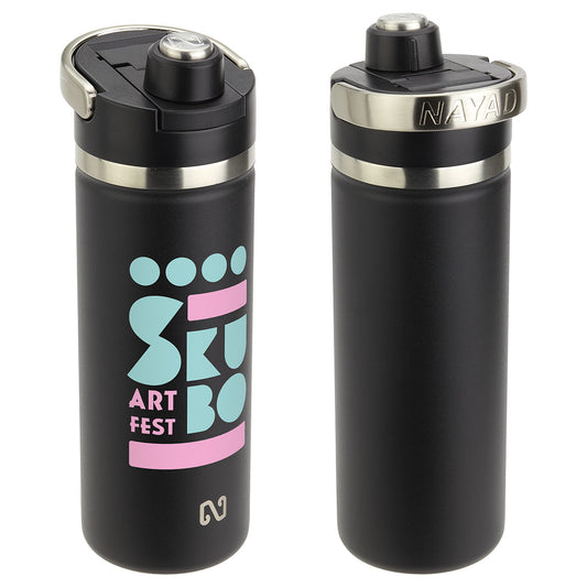 NAYAD® Traveler 18 oz Stainless Double-wall Vacuum Insulated Bottle with Twist-Top Spout