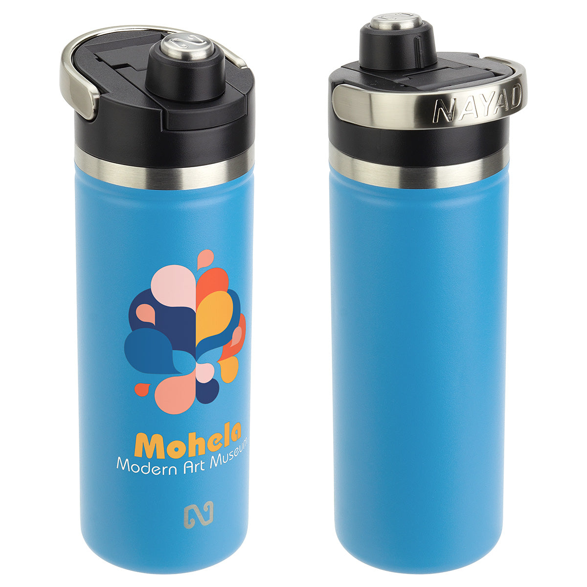 NAYAD® Traveler 18 oz Stainless Double-wall Vacuum Insulated Bottle with Twist-Top Spout