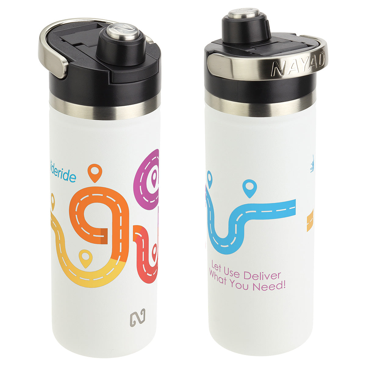 NAYAD® Traveler 18 oz Stainless Double-wall Vacuum Insulated Bottle with Twist-Top Spout