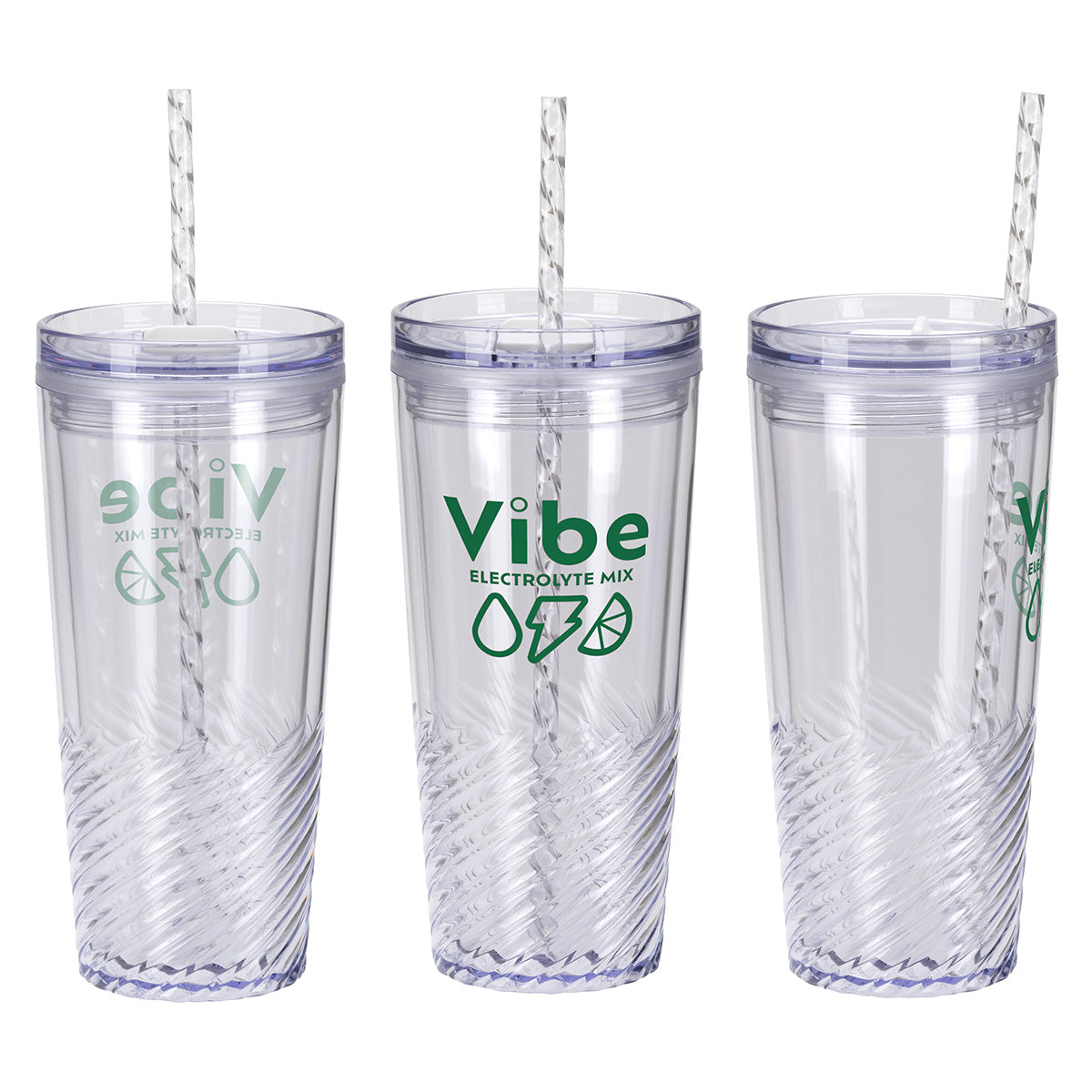 Clio 20 oz  2-in-1 Recycled Acrylic Straw Tumbler