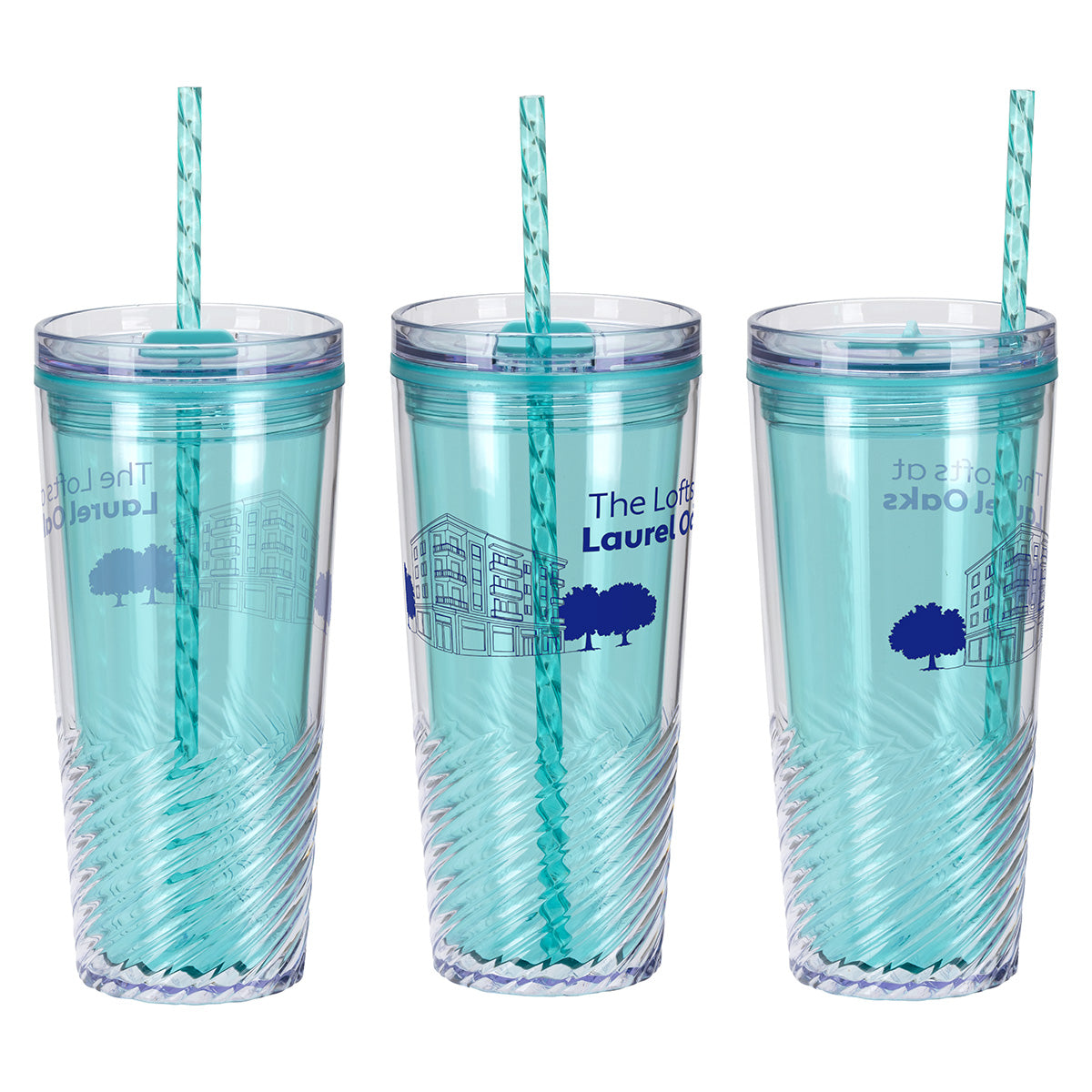 Clio 20 oz  2-in-1 Recycled Acrylic Straw Tumbler