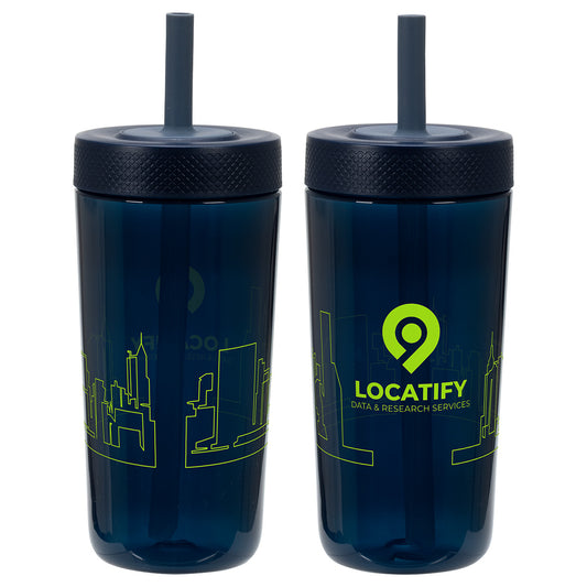 Havana 22 oz Recycled Polypropylene Tumbler with Silicone Straw