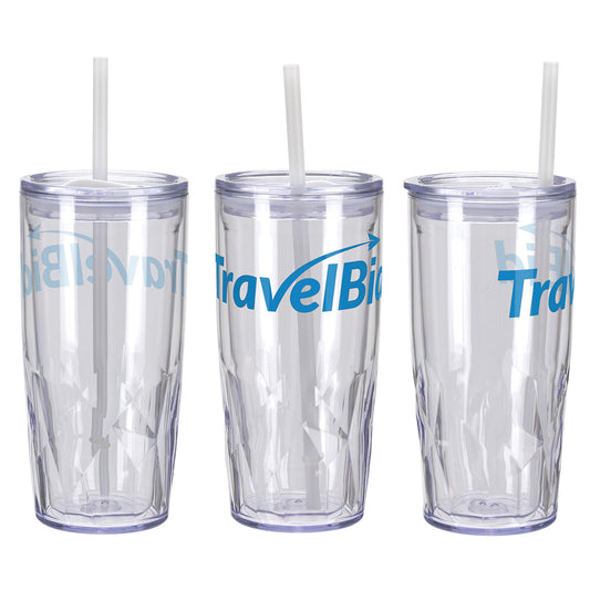 Luster 16 oz 2-in-1 Recycled Acrylic Straw Tumbler