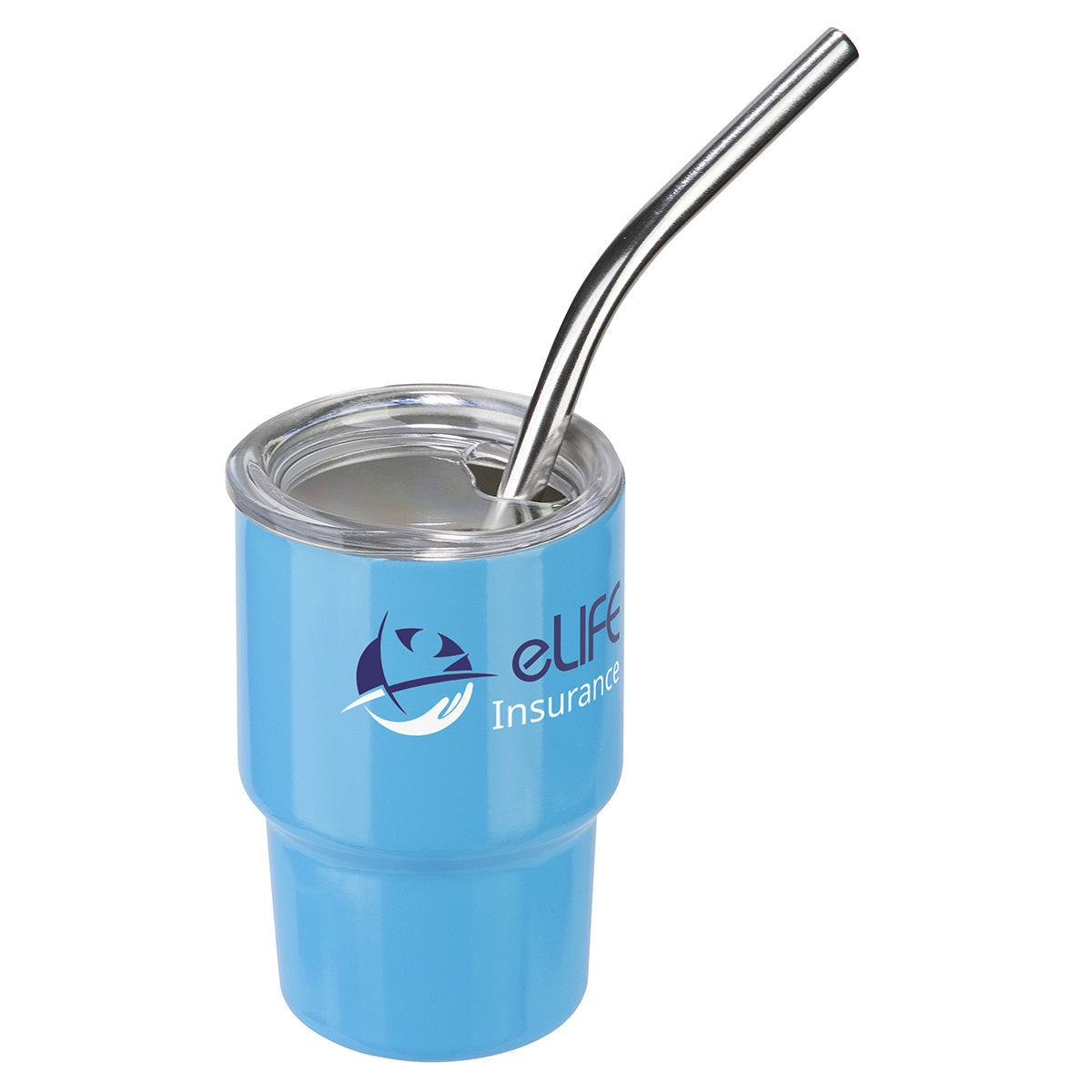 Mini Belmont 3 oz Double-Wall Stainless Steel Tumbler with Straw