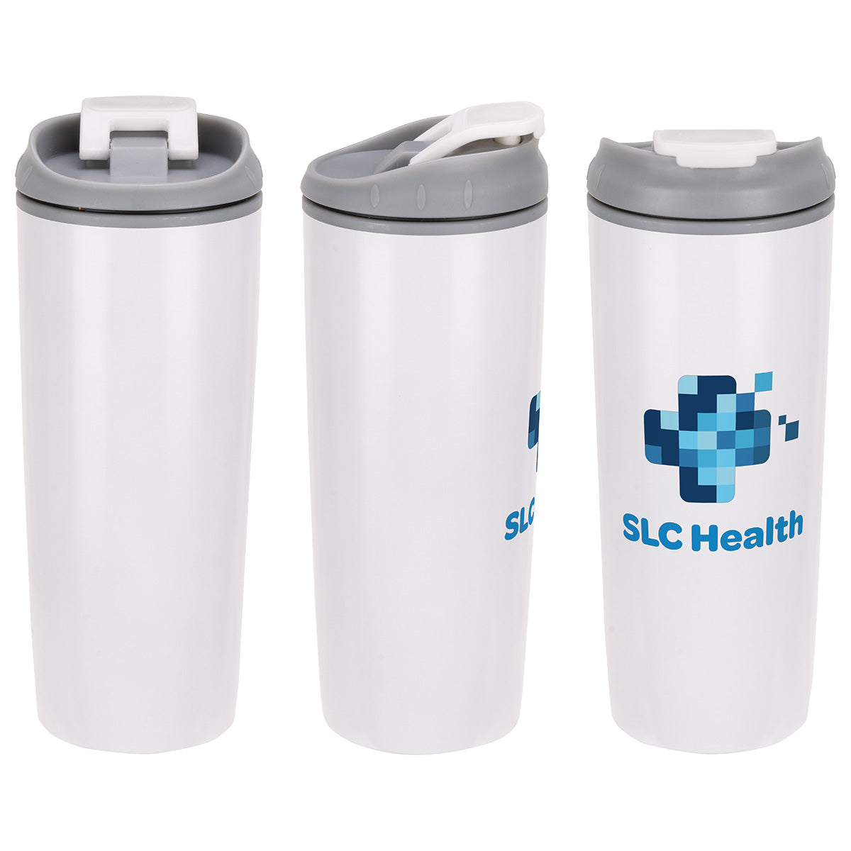 Olympia 17 oz Stainless Steel/Polypropylene Tumbler with Flip Top Lid