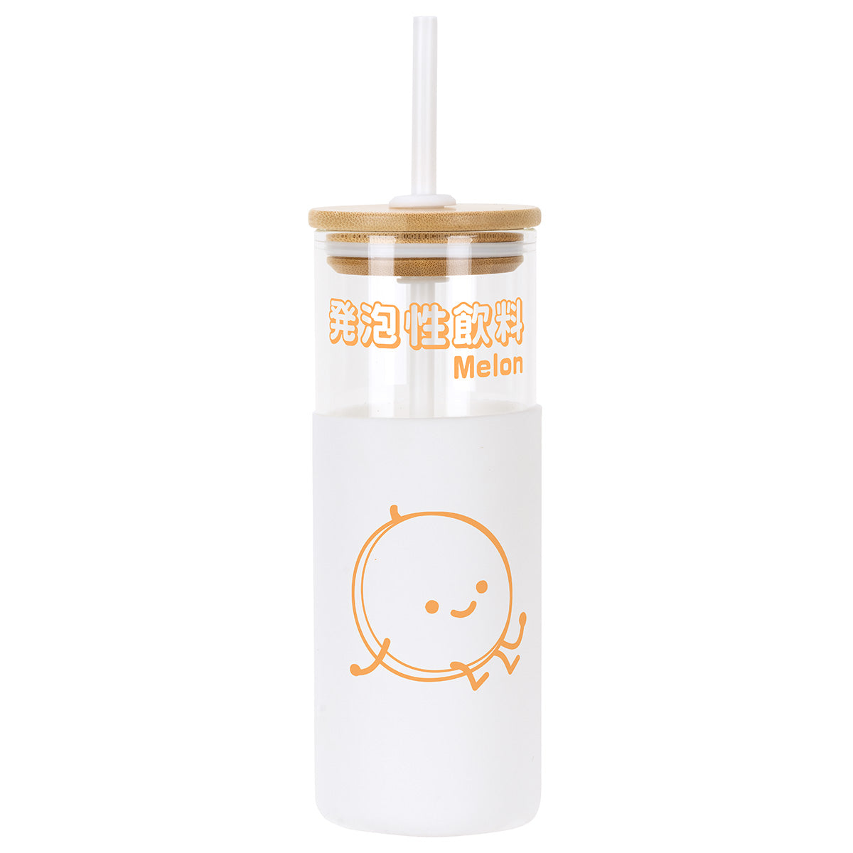 Stirling 18 oz Glass Tumbler with Silicone Sleeve & PP Straw